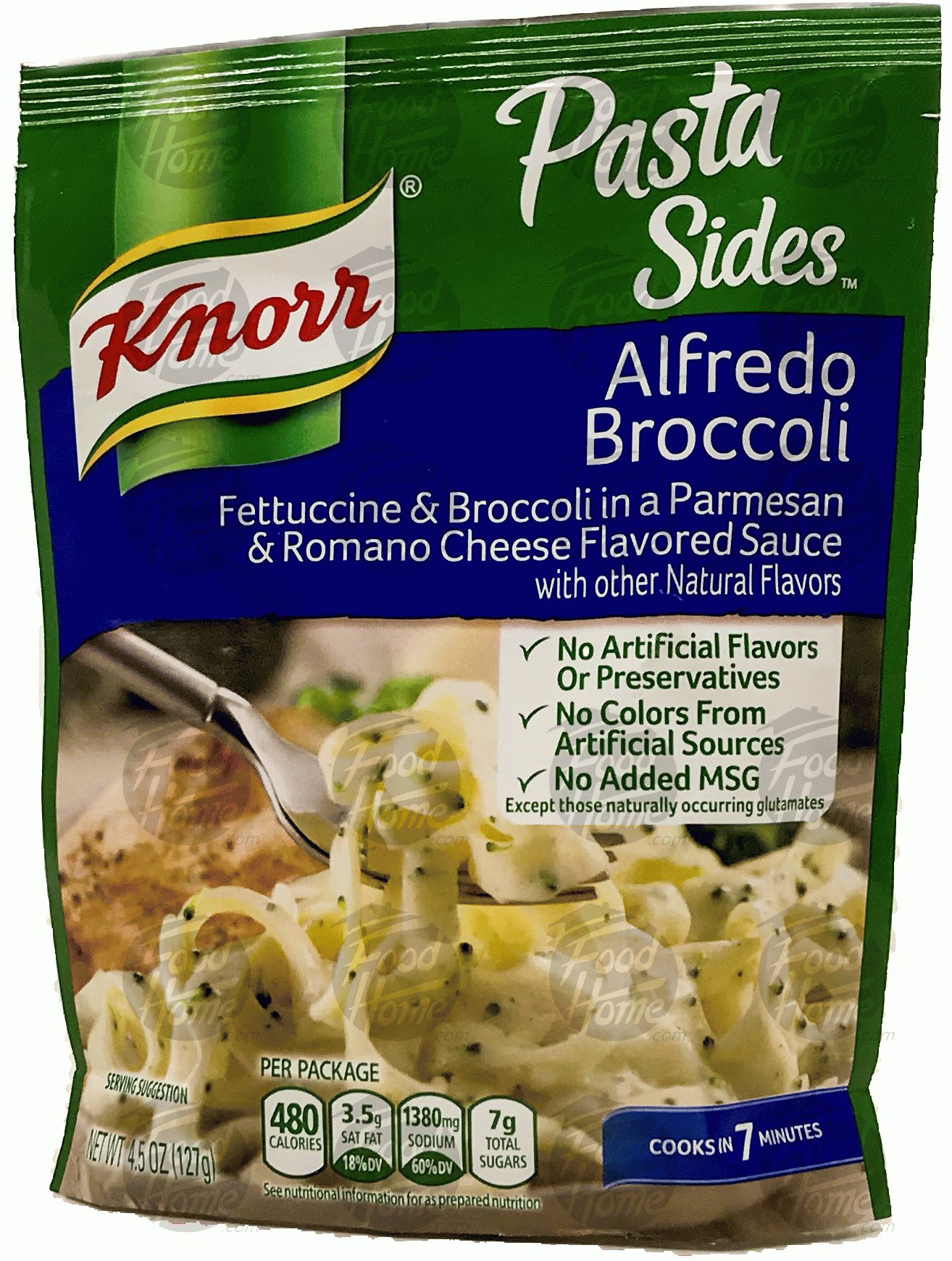 Knorr Pasta Sides alfredo broccoli fettuccini noodles & broccoli in a creamy parmesan & romano cheese sauce Full-Size Picture